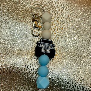 Blue jeep Keychain homemade